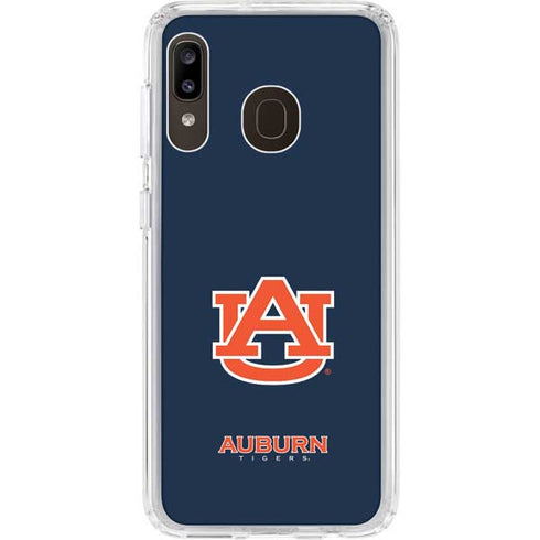 Auburn University Logo Blue Galaxy A20 Clear Case